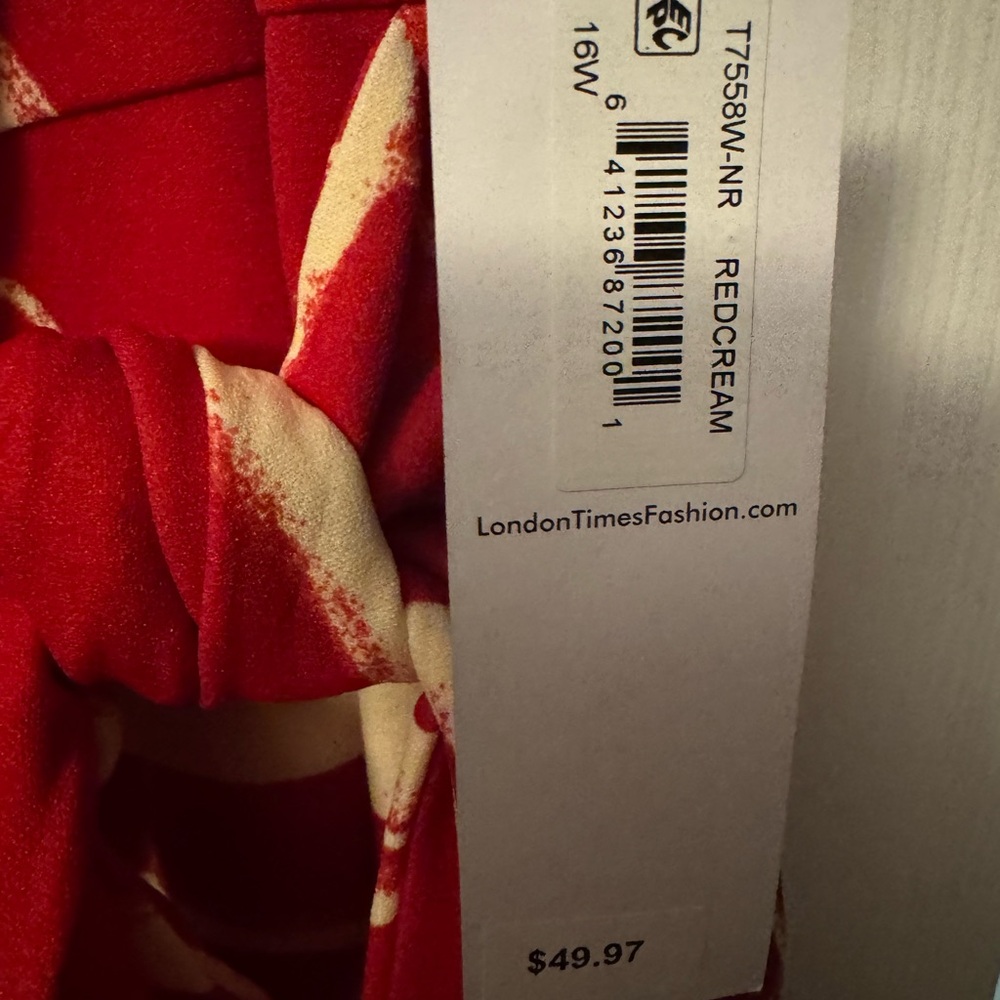 NWT London Times puff sleeve midi wrap dress - Picture 4 of 5